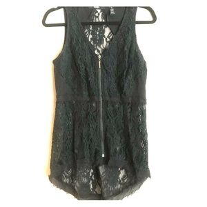 BKE Black Lace Top